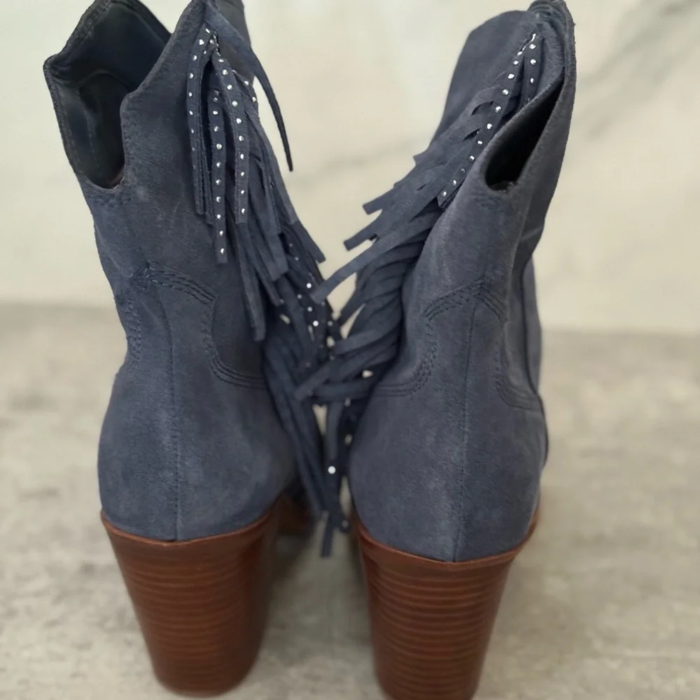 Aldo x Tezza Desert Star Suede Western Ankle Boots - Picture 7 of 8